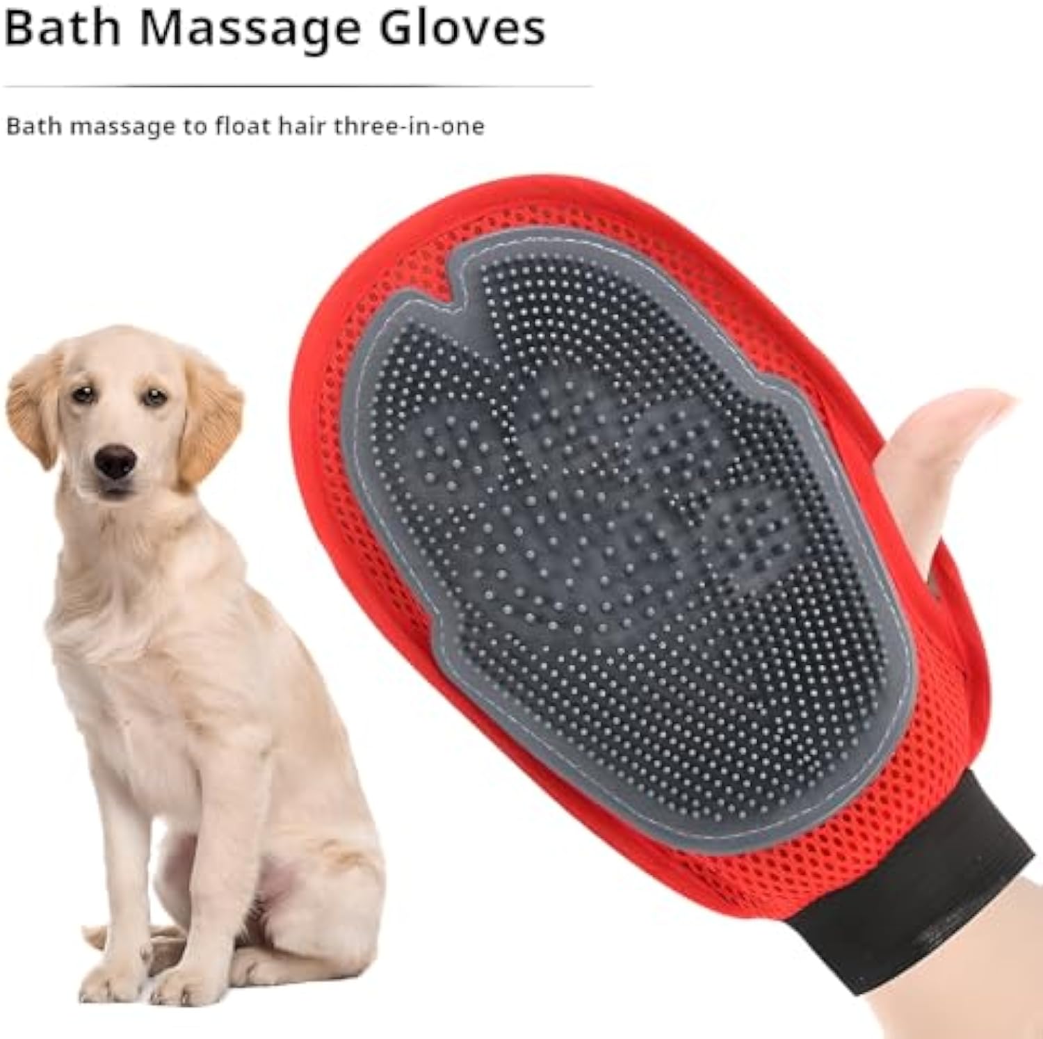 Pet Grooming Glove for Easy Bathing and Deshedding